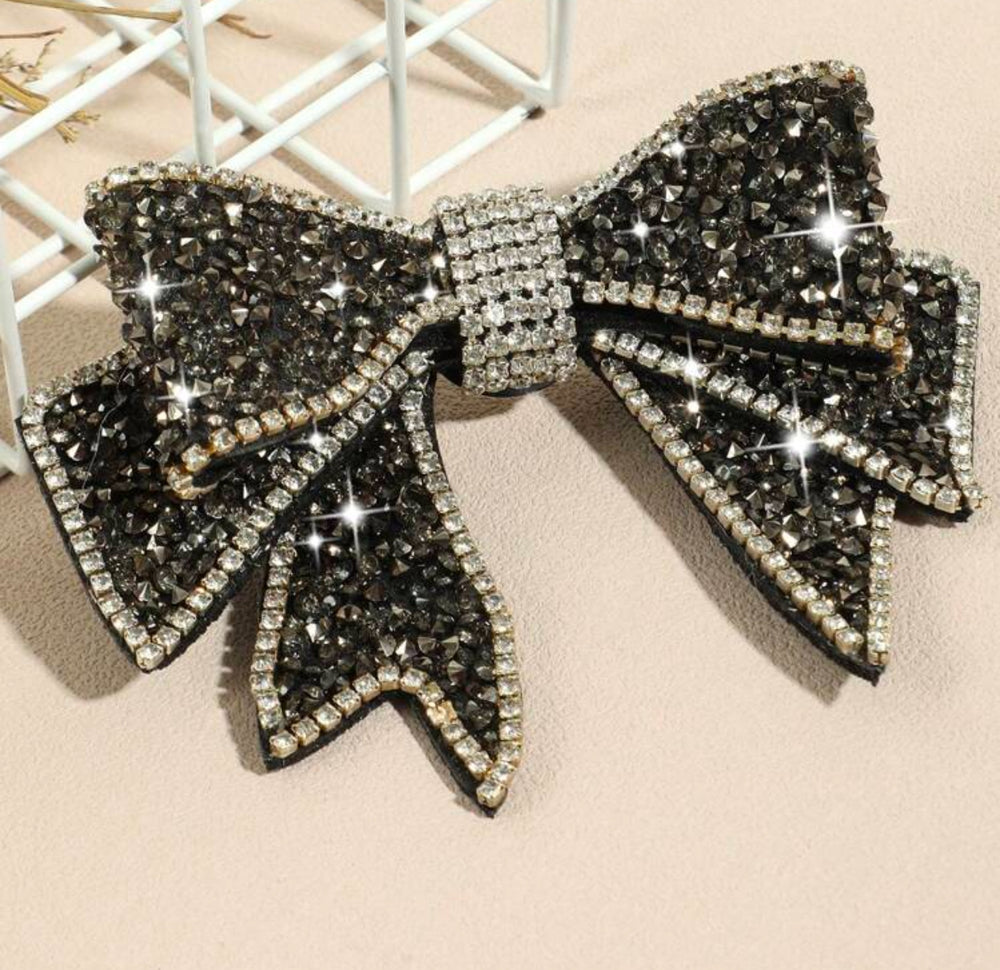 Rhinestone Bow Broach